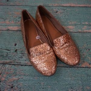 Gold Glitter Flats